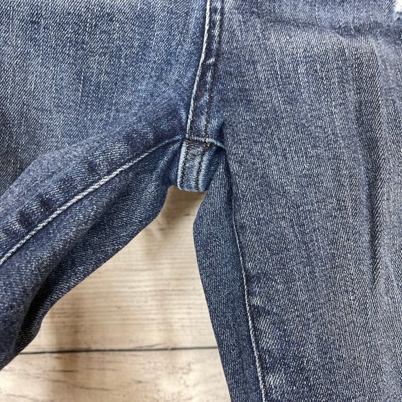 AGOLDE Sophie Crop Mid Wash Distressed Jeans Sz 26 - Picture 7 of 16
